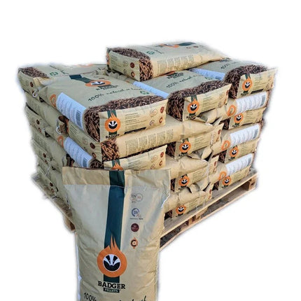 Granulés bois BADGER – 1/2 Palette de 36 sacs de 15 kg
