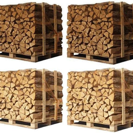 4 x Palettes (2 chêne blanc + 2 Hêtre/Charme) – Bûches de 40 cm